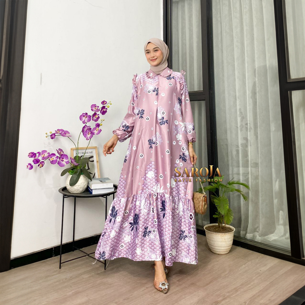 Amira dress | Gamis Silk Amira | Gamis Silk Syar'i By saroja