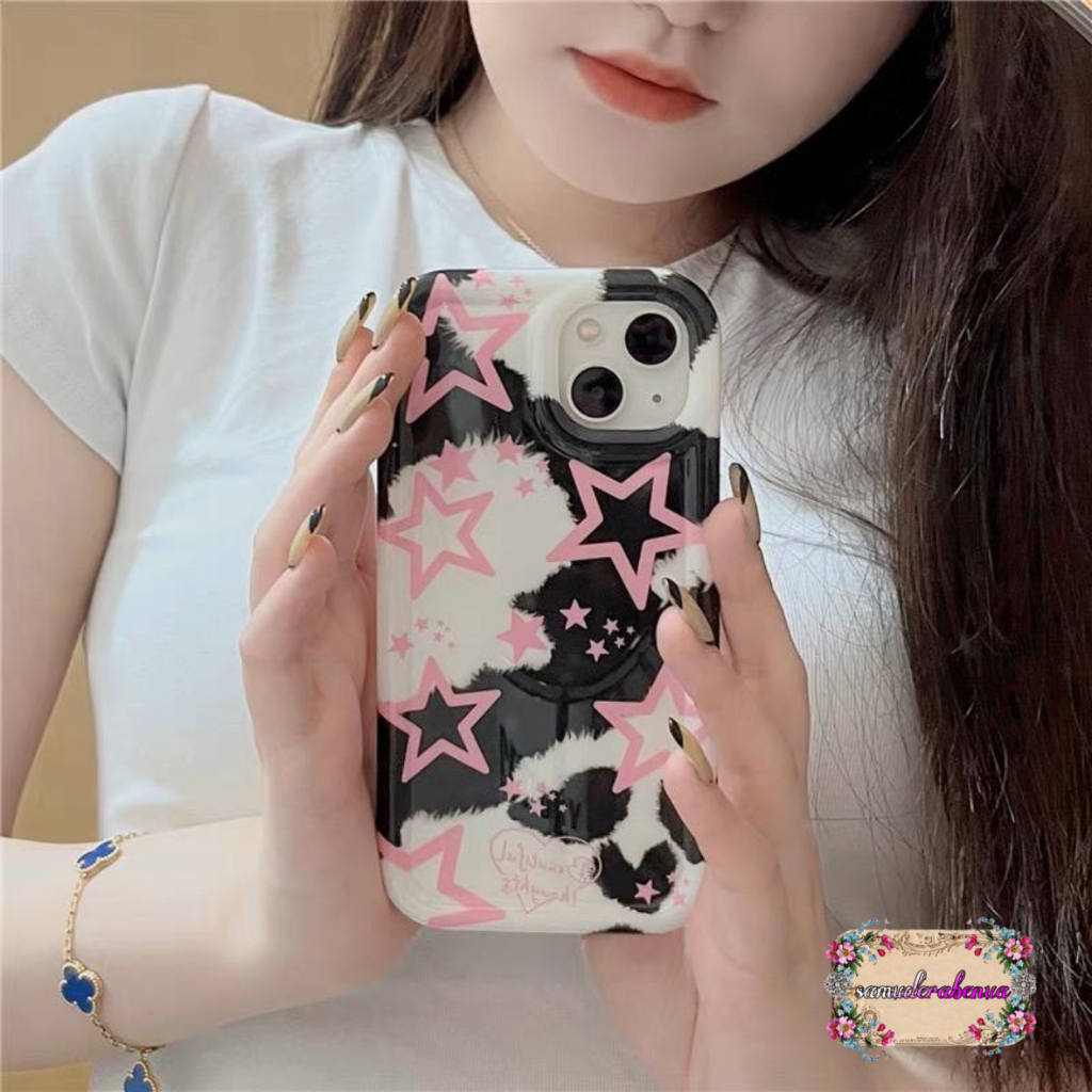 SS836 SOFTCASE SILIKON BINTANG HITAM FOR OPPO RENO 4 4F F17 PRO 4 LITE 5 5F 5 LITE F19 PRO 6 7 8 7Z 8Z  A96 5G F5 F7 F1S A59 F11 PRO SB5787