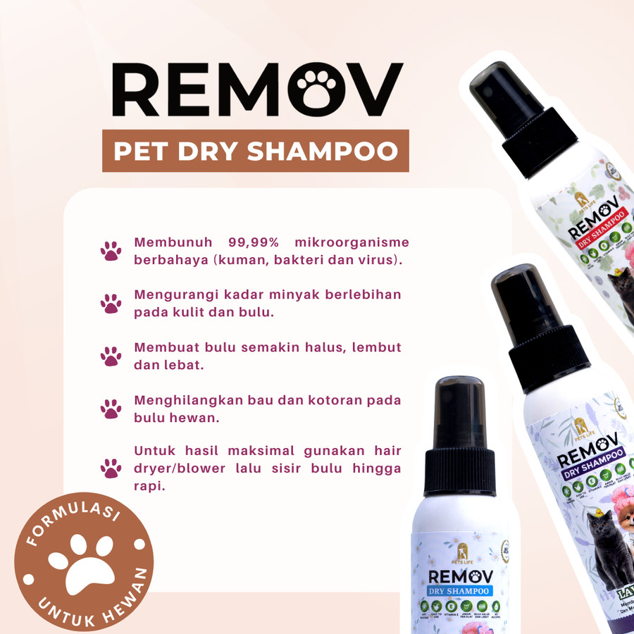 REMOV PET DRY SHAMPOO 100ML