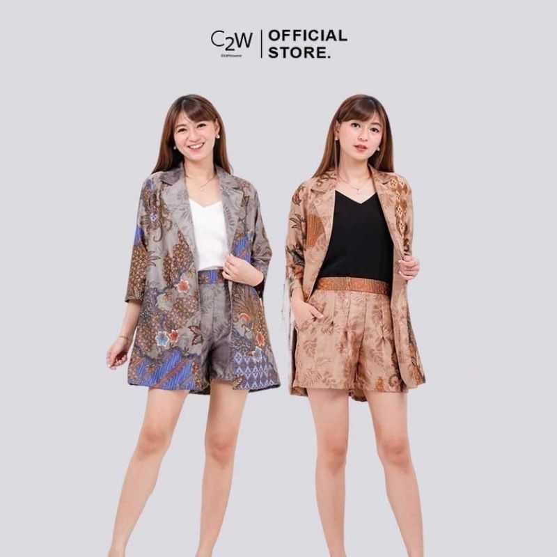 C2W Clothtowear Set Batik Wanita All Size Satin Women's Clothes 996-ALT