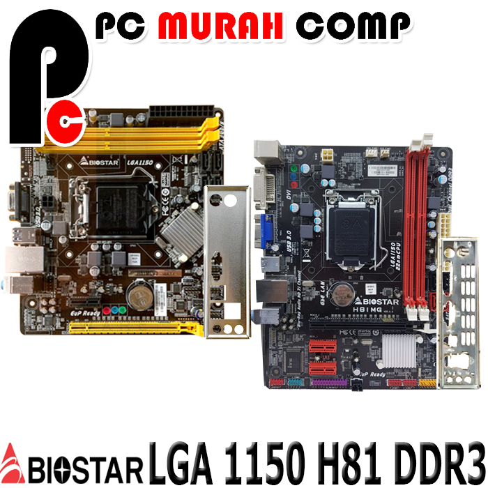 Mainboard Motherboard MOBO Intel LGA 1150 H81 ONBOARD BIOSTAR