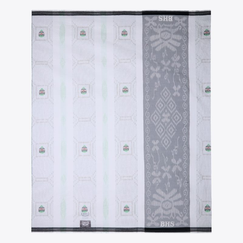 Sarung BHS Excellent Silver Motif Qatar Putih