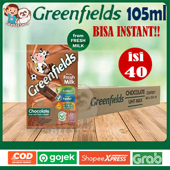 

Susu anak greenfield uht 105ml plain, strawberry and choco malt 1 dus ISI 40 BISA COD READY BANDUNG