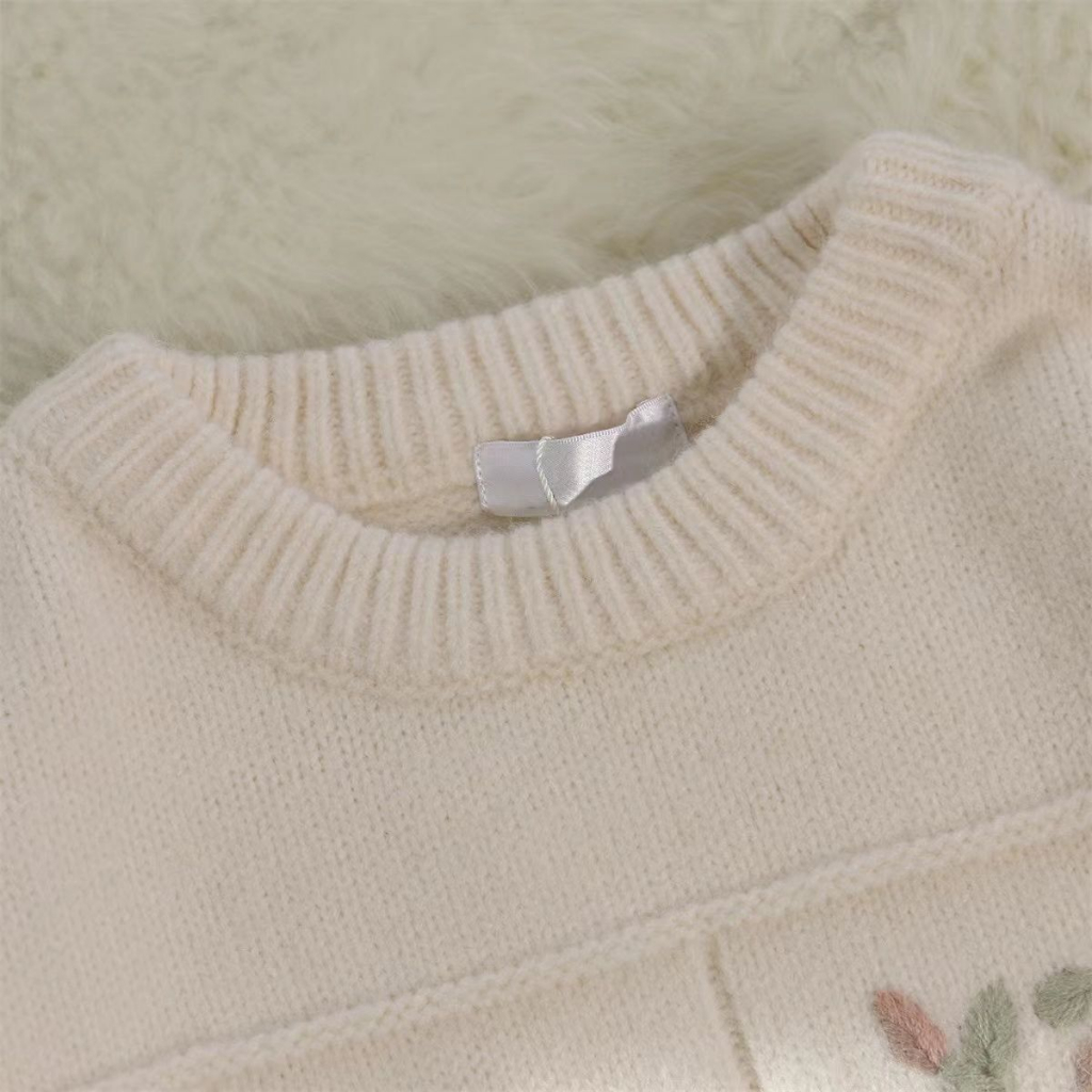 IMPORT BLOOM SWEATER KNIT WOOL BLEND KOREAN STYLE