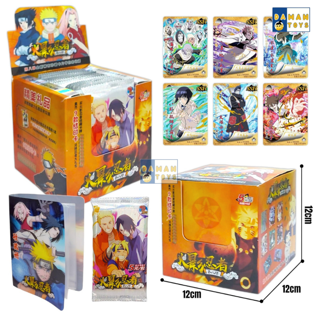 180 Pcs Kartu Anime Naruto Baruto 1 Box Grosir 36 Pack