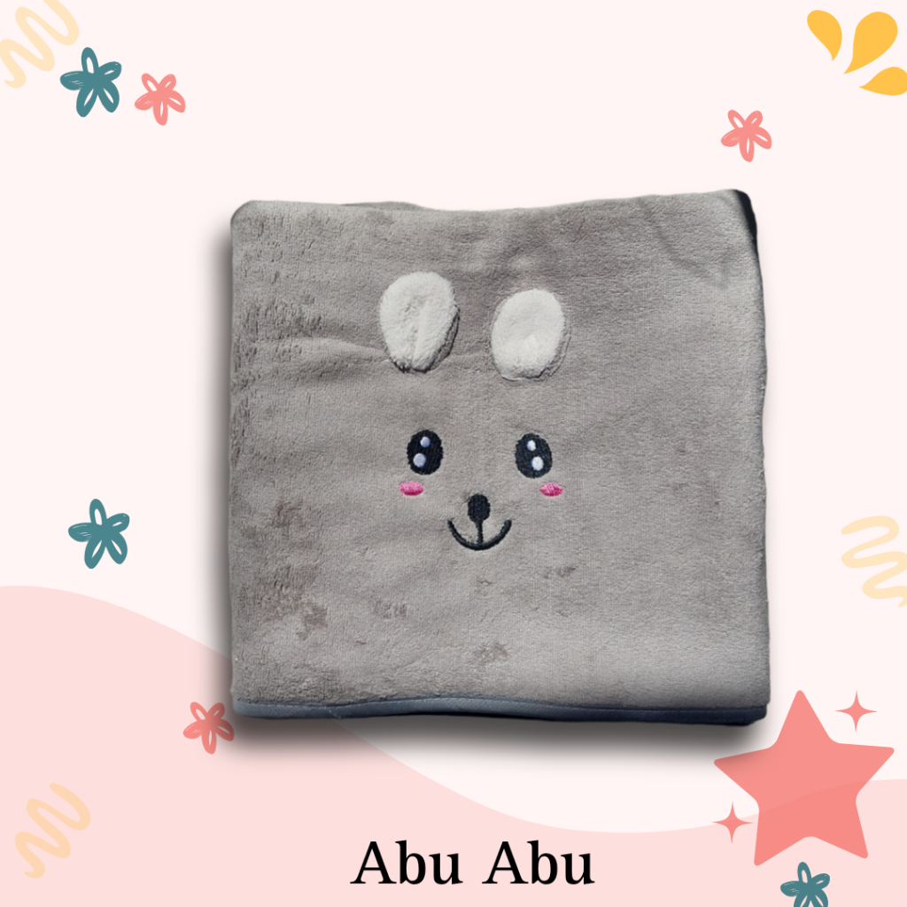 Handuk Bayi Microfiber Multifungsi Handuk Kecil Motif Kuping timbul Lucu Ukuran 100cm X 50cm