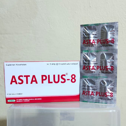 ASTA PLUS 8 Asta plus 8 asta plus 8 Kaplet- Daya Tahan Tubuh//ASTA PLUS-8 (1 BOX / 30 TABLET), SUPLE
