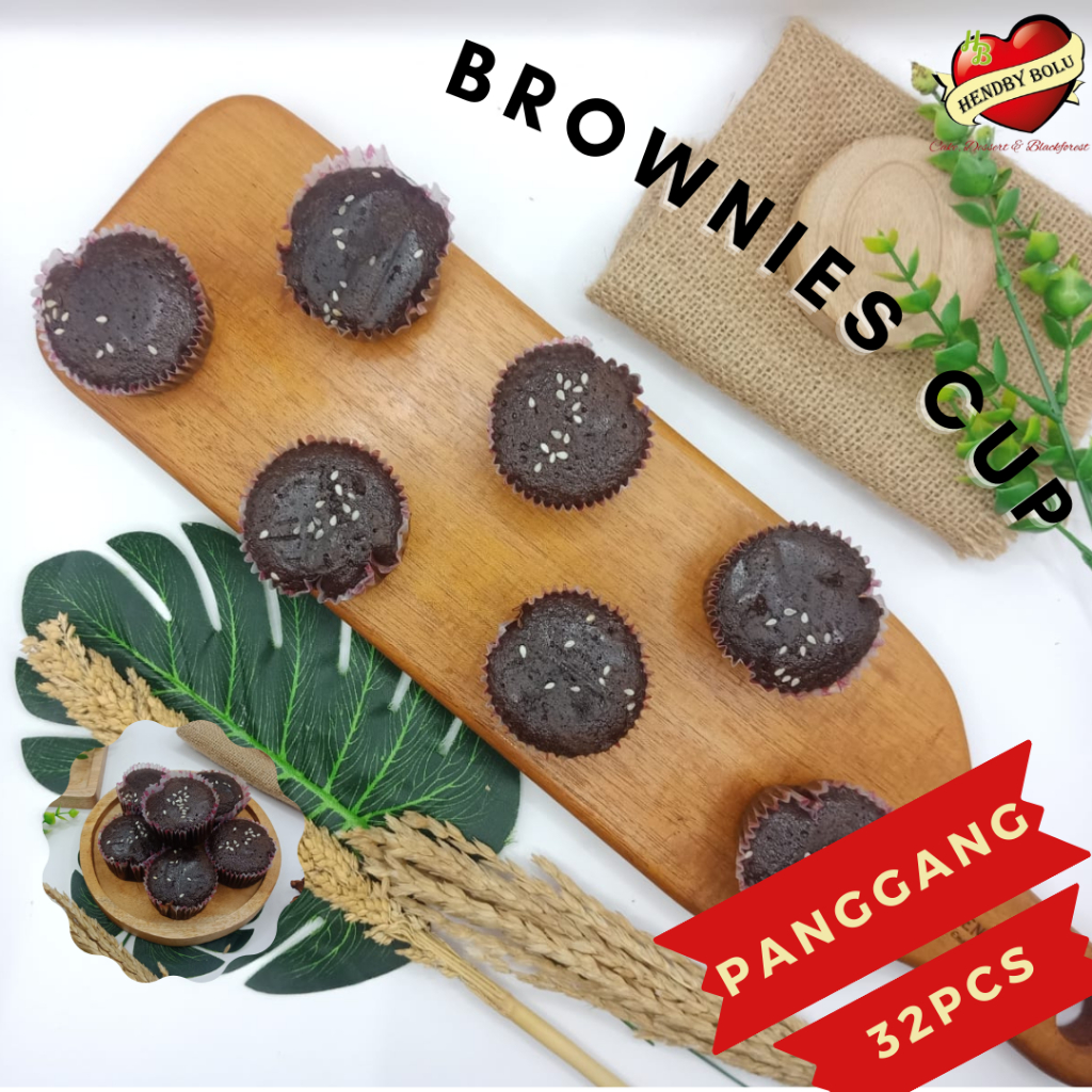 

RB22 Brownies Cup Wijen / Kue Brownis Coklat Isi 32