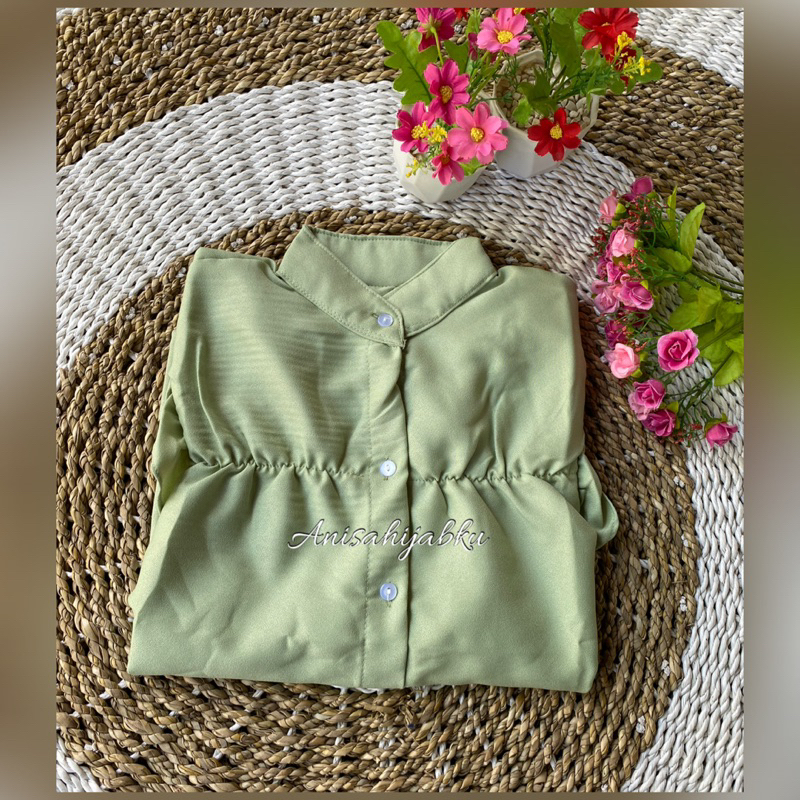 KEISYA BLOUSE •• KEMEJA BASIC POLOS BLOUSE KEISYA FULL KANCING/ATASAN WANITA