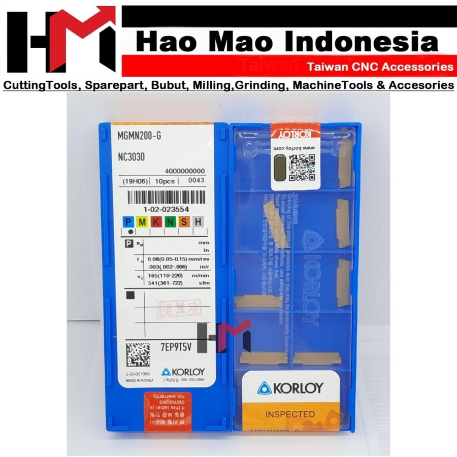 INSERT MGMN200-G NC3030 KORLOY ORI