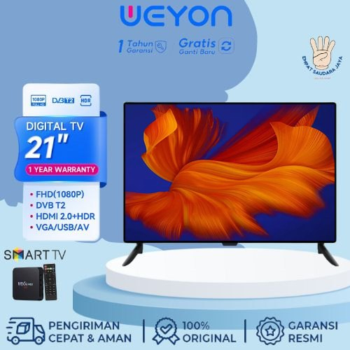 Weyon TV LED 21 inch Smart TV Televisi Murah With STB Garansi 1 Tahun