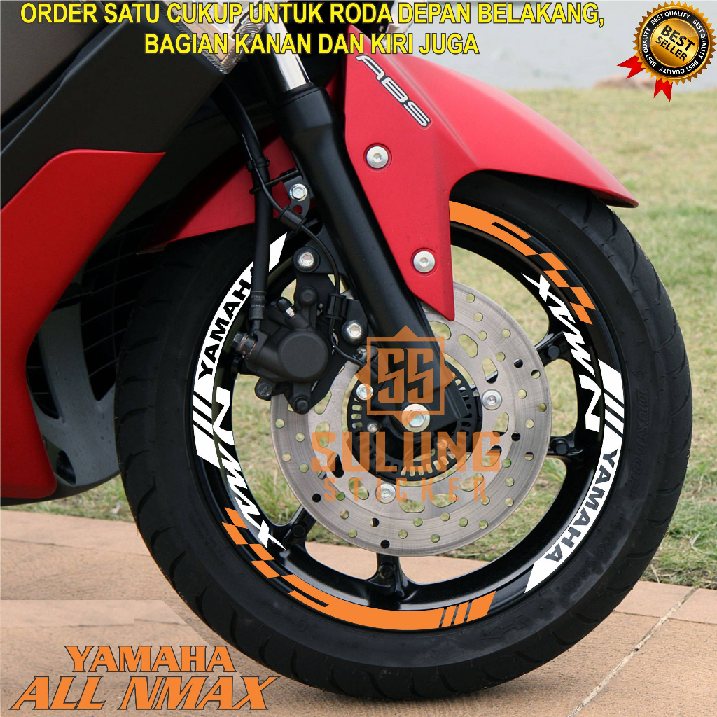 Stiker Cutting Lis Velg Motor Yamaha NMAX All Sticker Pelk