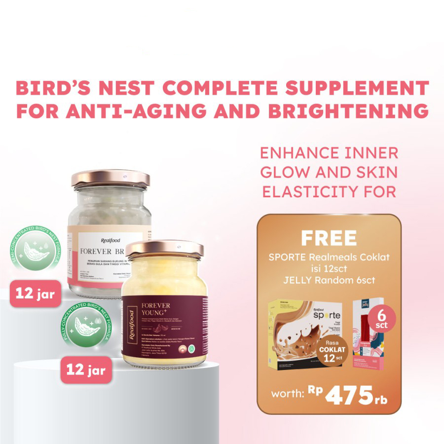 

Realfood Anti Aging and Brightening Package Minuman Birdnest Skincare