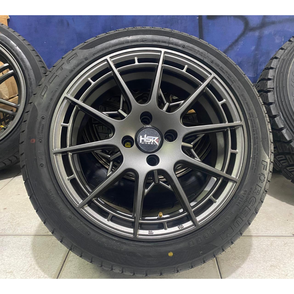 VELG HSR CK05 RING 16 + BAN 195/50 RING 16 COCOK BUAT MOBIL AGYA,SIGRA,BRIO,