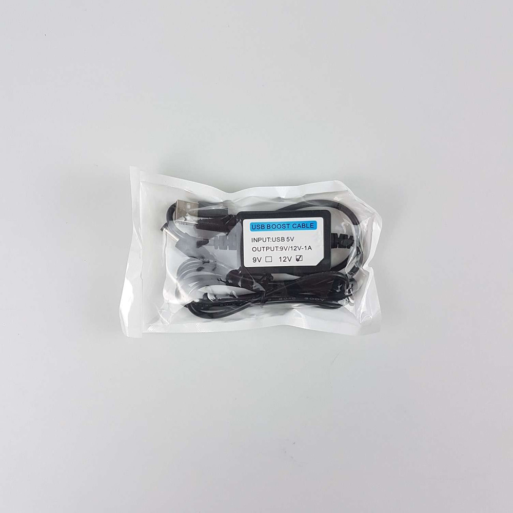 WorldChips Kabel Power USB Power Boost Step Up Converter 5V to 12V 1A 2.1x5.5mm - TQ5 - Black