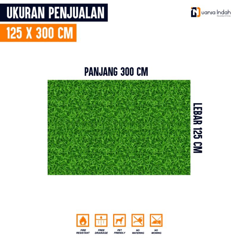 RUMPUT SINTETIS SWISS STANDAR UKURAN 125x300 CM