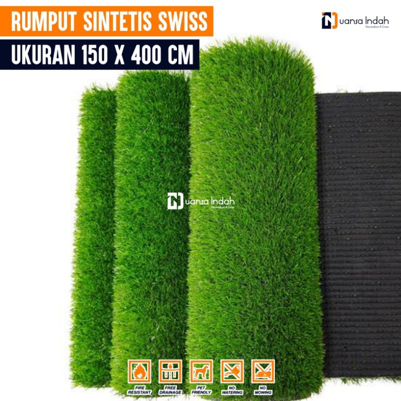 RUMPUT SINTETIS SWISS STANDAR UKURAN 150x400 CM