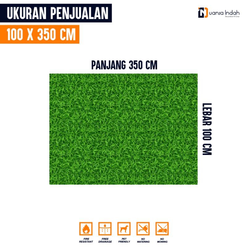 RUMPUT SINTETIS SWISS STANDAR UKURAN 100x350 CM