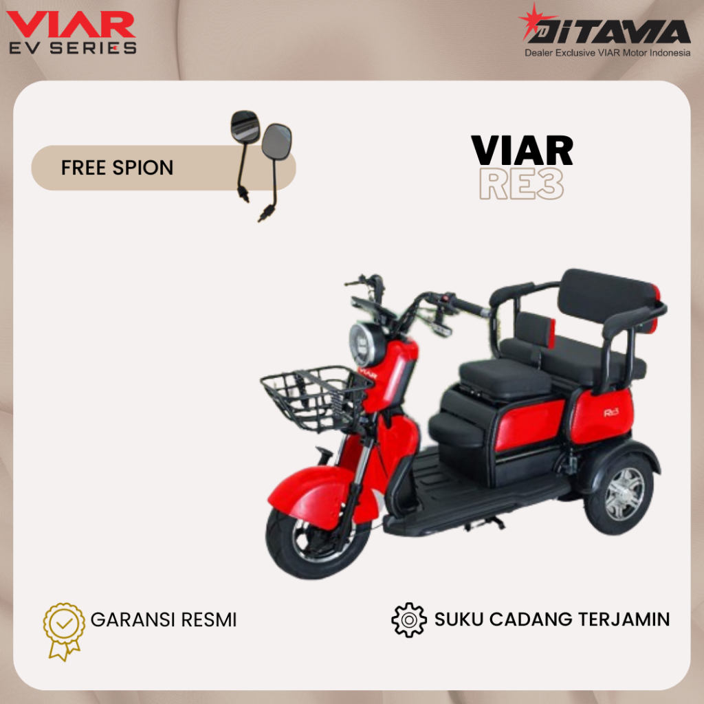 Sepeda Listrik Viar RE3 Roda 3 Original Termurah Garansi Resmi