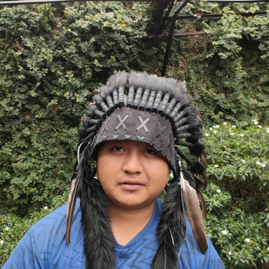 TOPI INDIAN - INDIAN HEADDRESS SMALL ANGSA BILABONG FULL BLACK