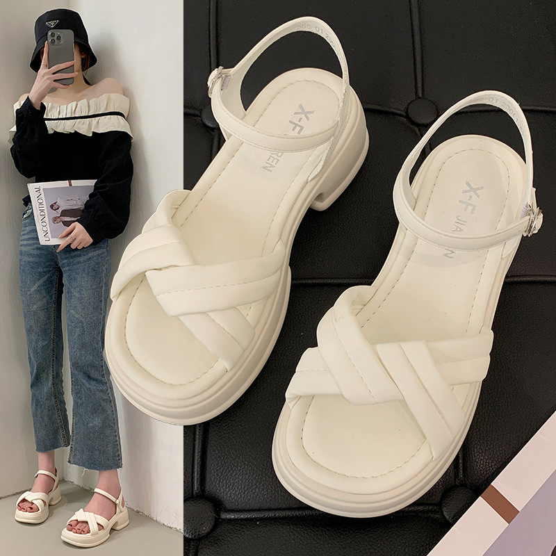 COD 667 POS Sandal Platfrom Tali Wegdes Wanita Premium