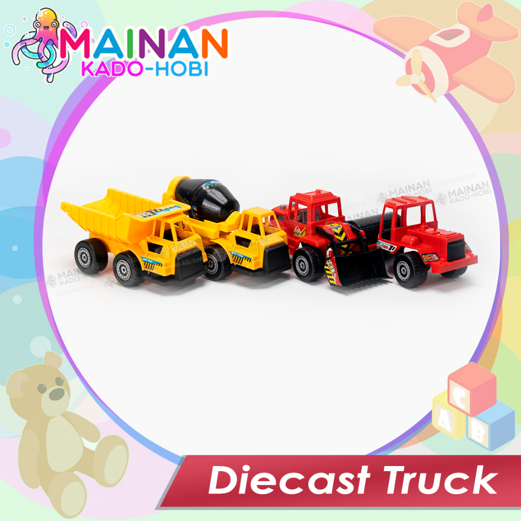 HADIAH LEBARAN MAINAN ANAK COWOK DIECAST CAR MOBIL TRUK KONSTRUKSI