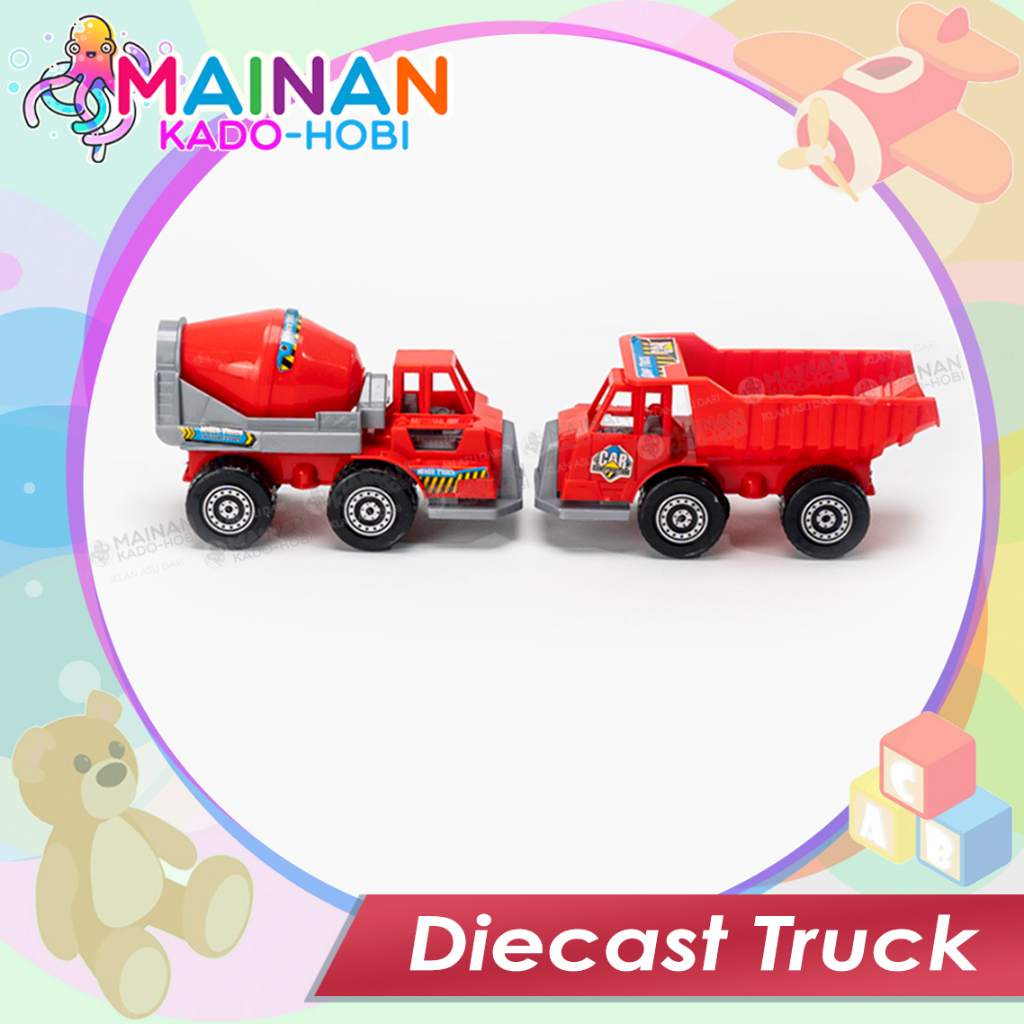 HADIAH LEBARAN MAINAN ANAK COWOK DIECAST CAR MOBIL TRUK KONSTRUKSI