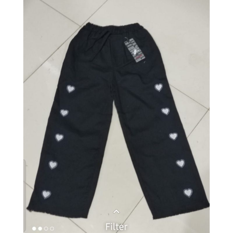 Celana Jeans Anak Nikita Black Love Murah