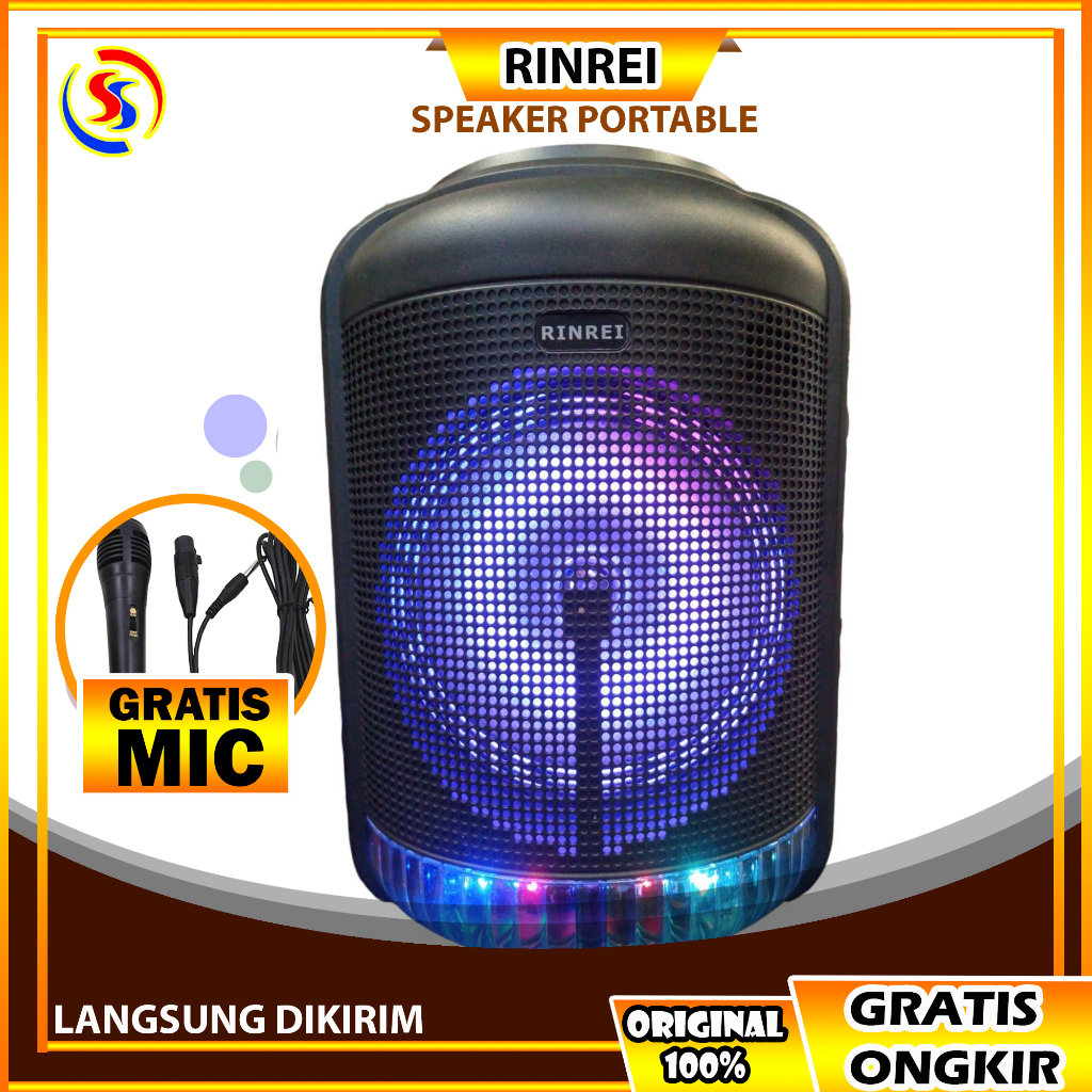 SPEAKER MEETING BLUETOOTH RINREI 8899H GARANSI RESMI BONUS MIC WIRELESS