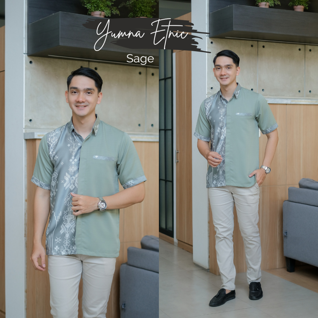 Baju Atasan Kemeja Yumna Etnic Size Besar Jumbo