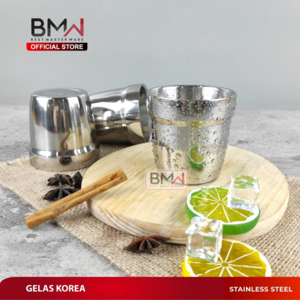 

Dijual BMW Kitchen Ware- Gelas Minum Stainless Steel Korea Tebal Anti Karat Limited