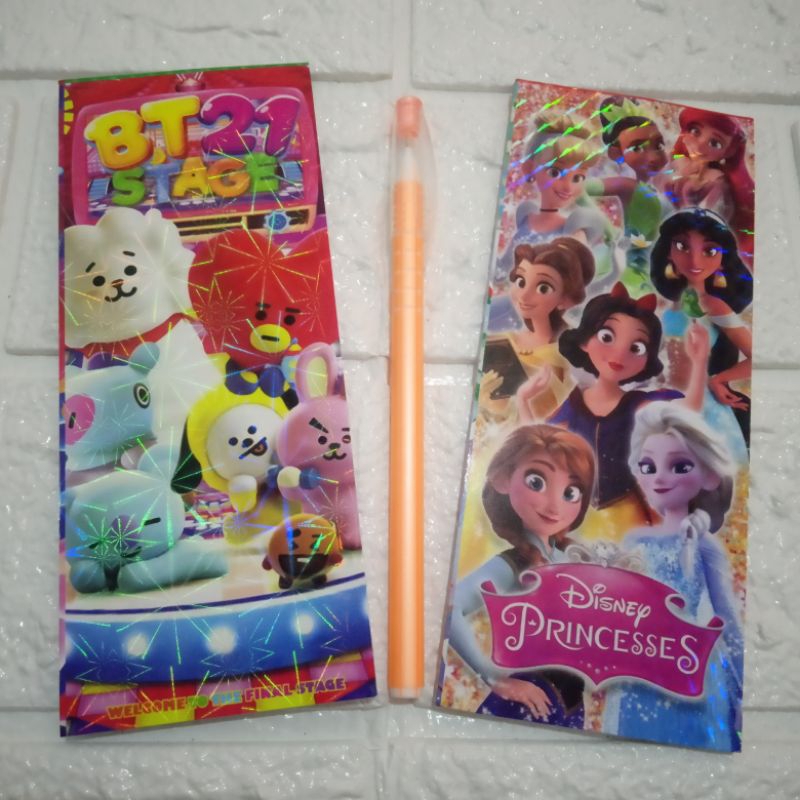 

Buku Memo Motif Karakter BT21 Princess