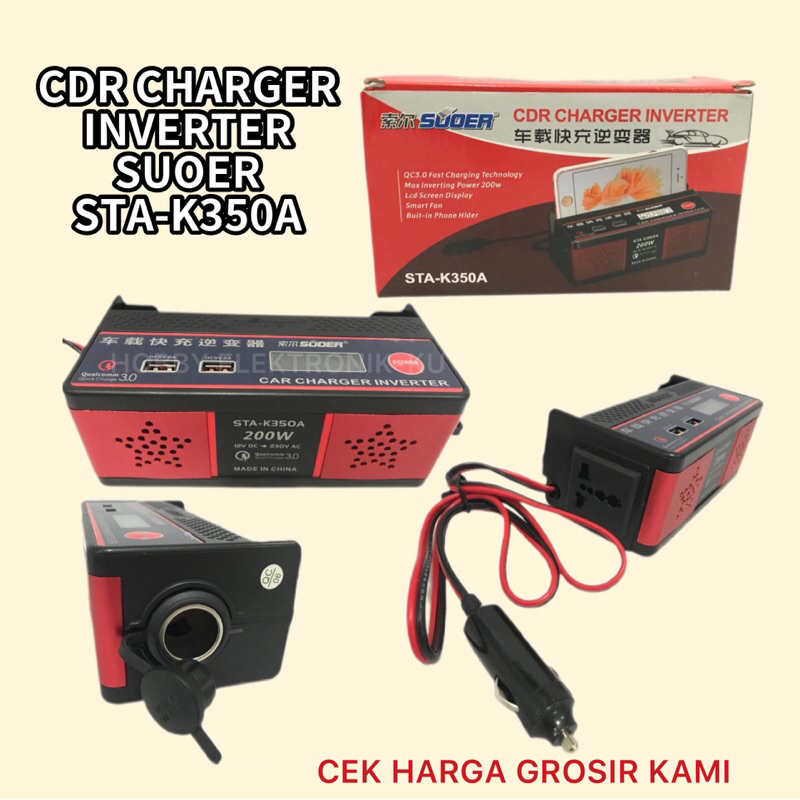 CDR CHARGER INVERTER SUOER STA-K350A 200W