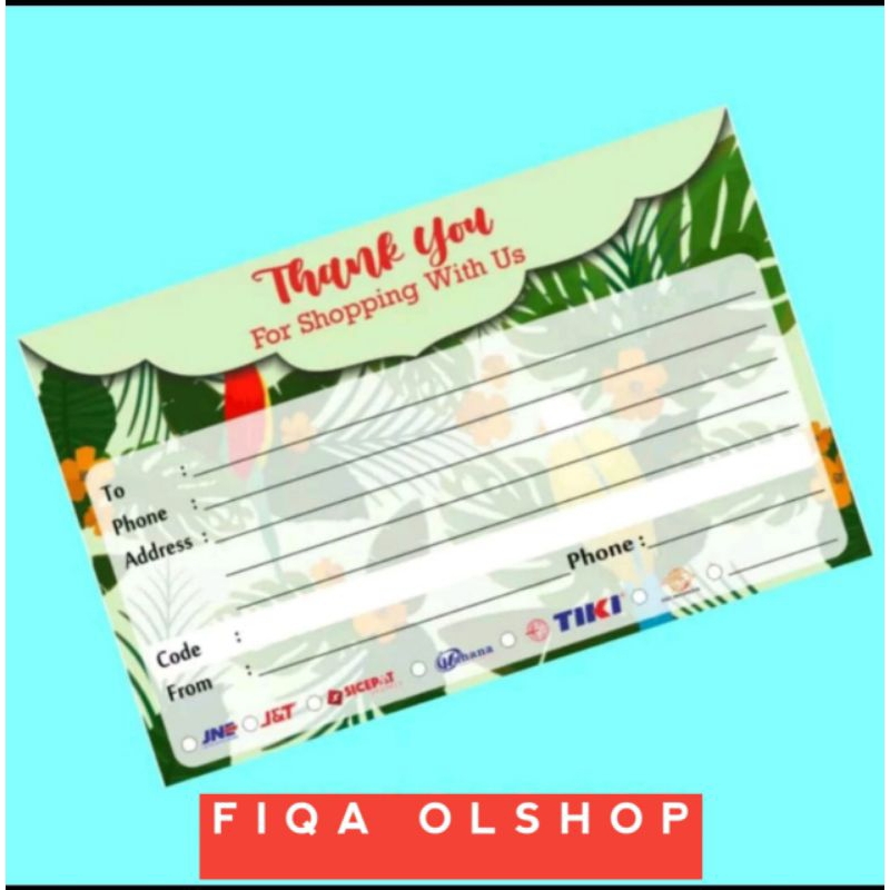 

50PCS | STIKER PENGIRIMAN MOTIF | STIKER PENGIRIMAN MURAH