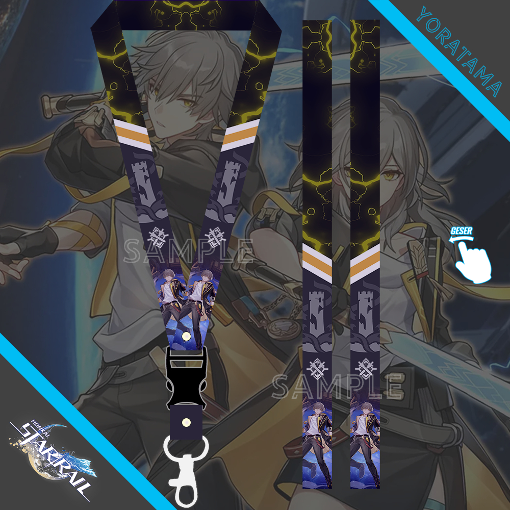 

Gantungan Tali Lanyard Caelus Honkai Star Rail, Gantungan Anime Keren