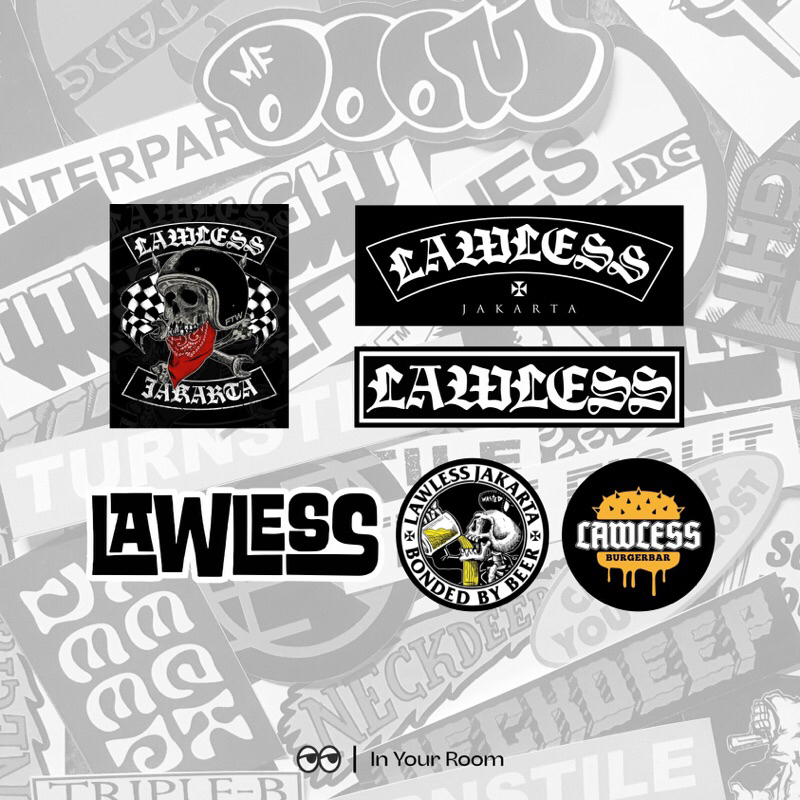 STICKER LAWLESS JAKARTA | BAHAN GRAFTAC