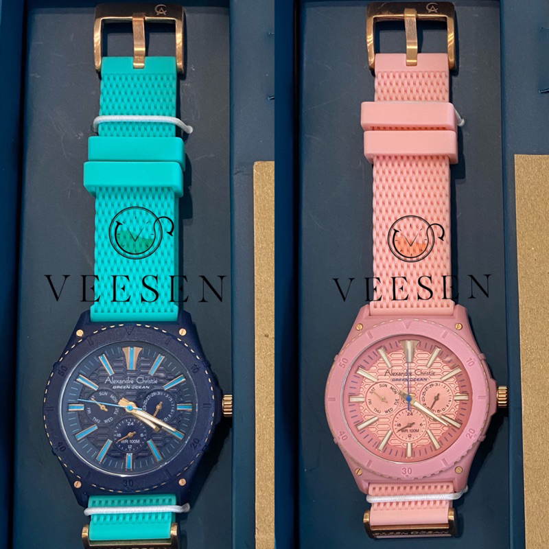 Jam Tangan Alexandre Christie Ac 6584 Green Ocean Original Wanita