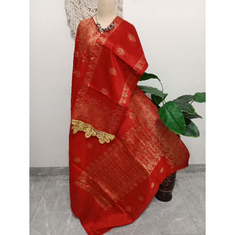 songket silungkang merah cabe