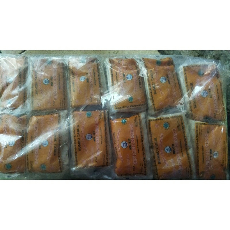 

paket 1pak/12pcs/50g bumbu tabur cap bintang kembar rasa ayam bawang