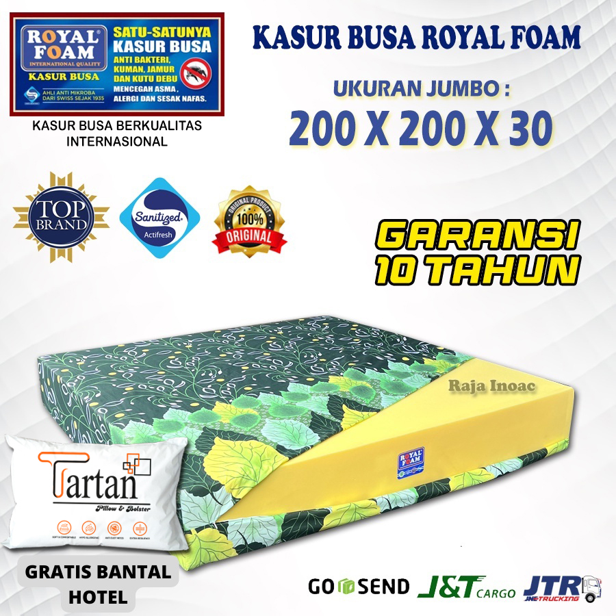 Kasur Busa ROYAL FOAM JUMBO Ukuran 200X200X30 cm Garansi 10 Tahun Anti Kempes - Raja Inoac