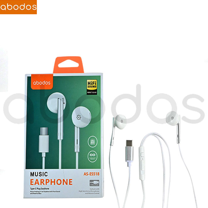 Abodos Earphone Hi-Fi Handset Logam Type Colokan Type-C