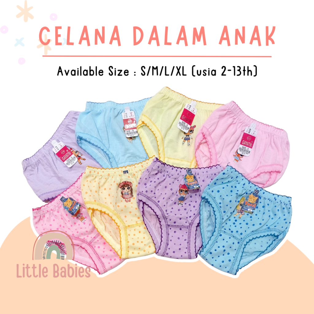 Celana Dalam Anak Katun Halus Polos dan Motif Murah