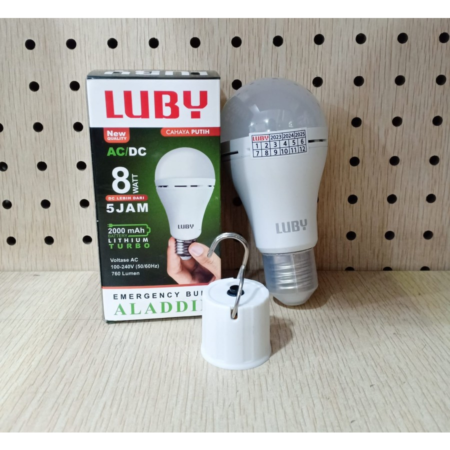 Lampu Emergency LUBY Aladdin Lampu LED Emergency 6W 8W 10W 12W 16W