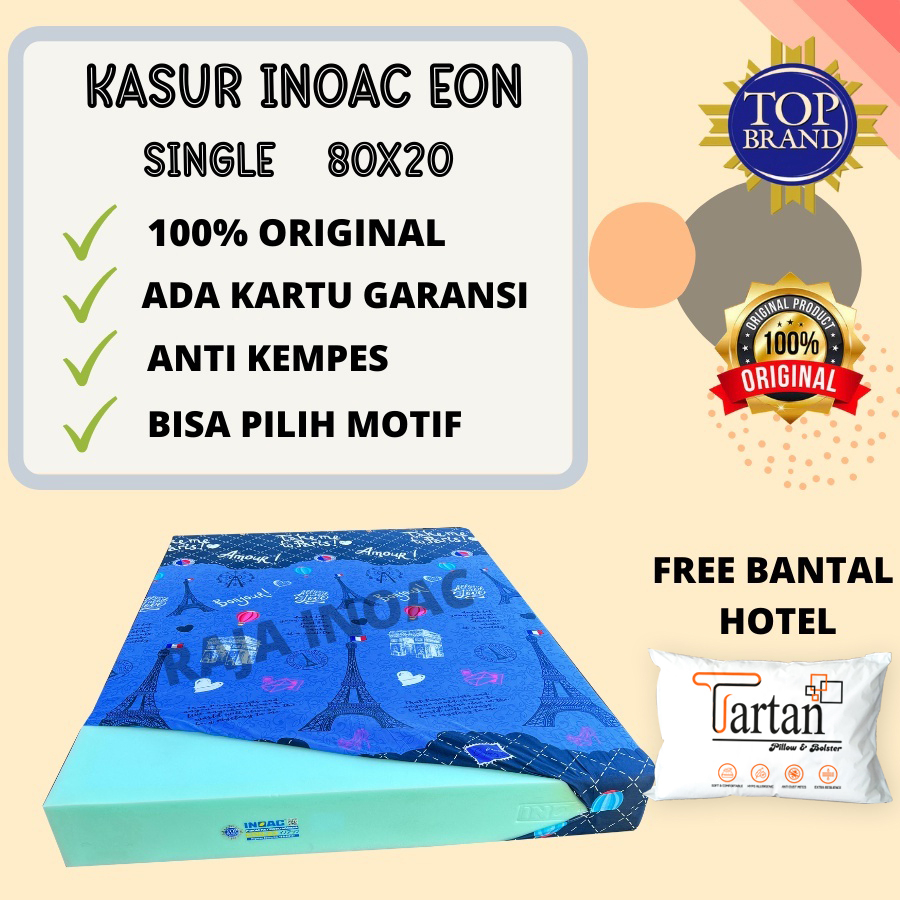 KASUR BUSA INOAC SIZE NO SINGLE EON D23 200X80X20 ORIGINAL GARANSI ANTI KEMPES 10 Tahun -Raja Inoac