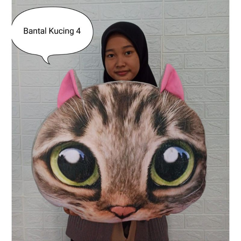 Bantal Kucing, Bantal Kepala Kucing, Cat Cushion ukuran Jumbo