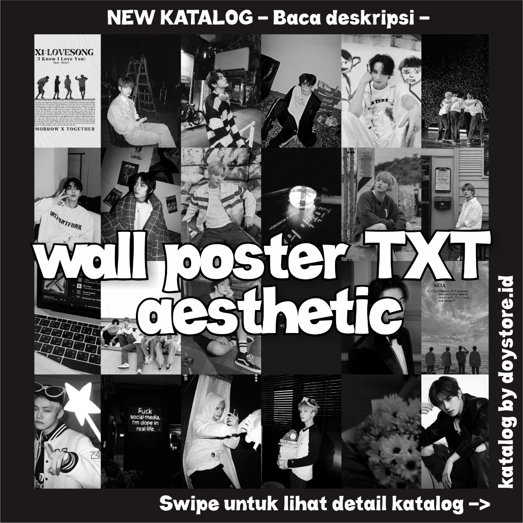 (24 pcs) Poster Dinding TXT Aesthetic A6 A5 | Wall Poster TXT