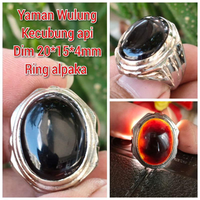 CINCIN BATU KECUBUNG API/ YAMAN WULUNG HABASYI TEMBUS MERAH ALPAKA