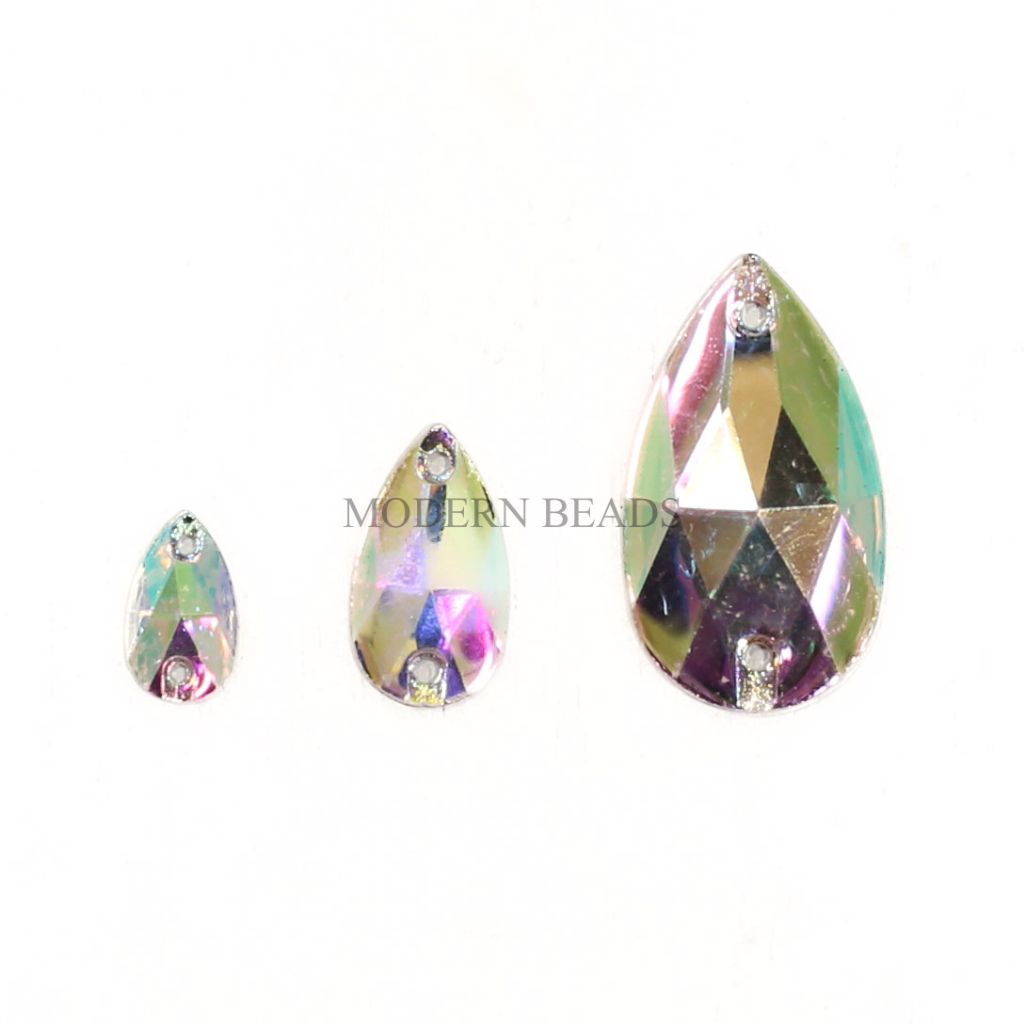 [1/2 LUSIN] Payet / Diamond Kristal Resin AB / Pelangi Grade A Tetes 7x12mm 10x18mm 17x28mm