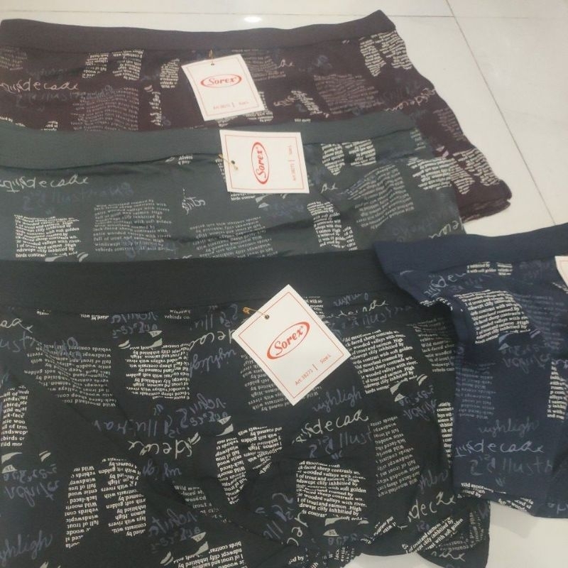 Sorex boxer LK 38271 (M,L,XL) celana dalam pria harga per biji bukan per kotak