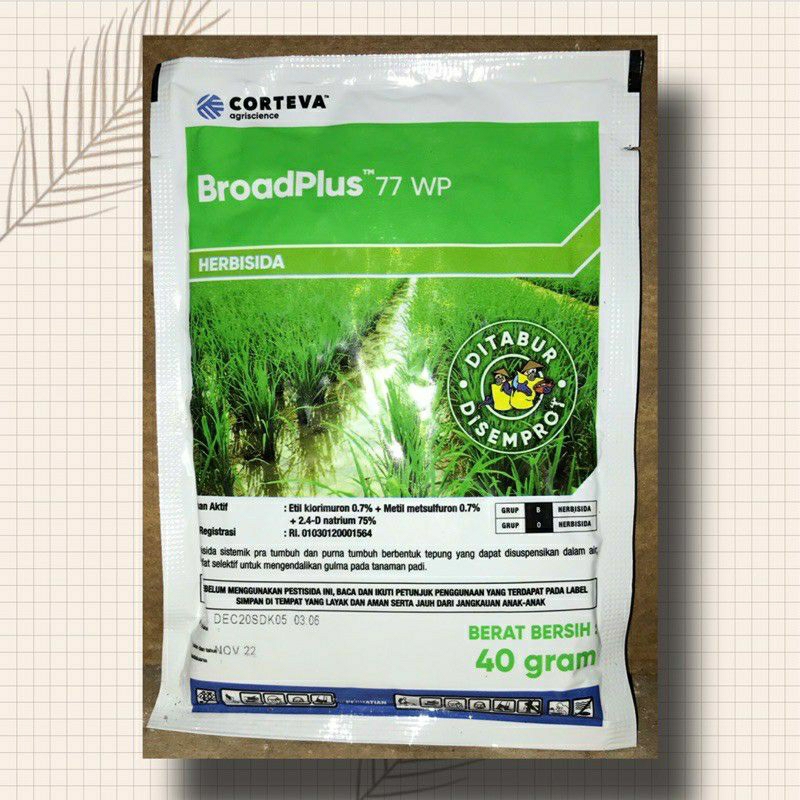 herbisida broadplus 77wp isi 40gram